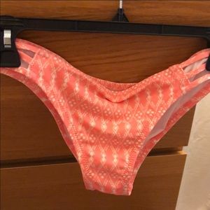 Victoria’s Secret coral/white bikini bottoms